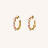 Blush Pink Aurora Hoop Earrings