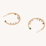 مجموعة طوق الزمرد الحلق