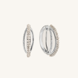 أقراط إنفينيتي الماسية من الذهب الأبيض