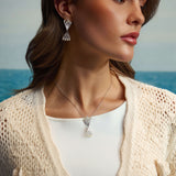 Rotating Matchsticks Pendant White Gold