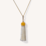 Amber Tassel Pendant