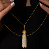 Amber Tassel Pendant
