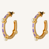 Lilac Purple Aurora Hoop Earrings