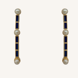 Blue Enamel Earrings
