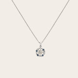 Blue Sapphire Pendant (White Gold)