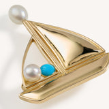 Boat Brooch - Yellow Gold