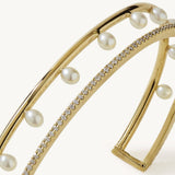 أسوارة قطرات اللؤلؤ - من الذهب الأصفر