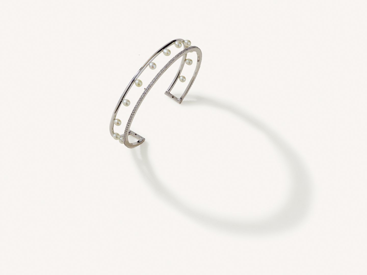 Droplet Bangle (White Gold)