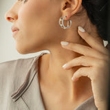 Droplet Earrings (White Gold)