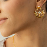 Colored Cluster Earrings