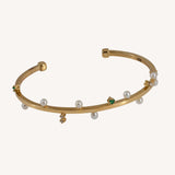 Emerald Pearls Bangle