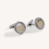 Happy Pearl Cufflinks - White Gold