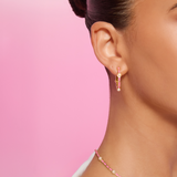 Blush Pink Aurora Hoop Earrings