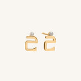 Initial Earrings - Letter Kha'a