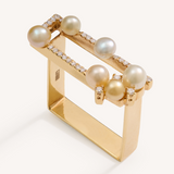 Multicolored Pearls Ring