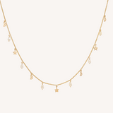 Pearl Choker - Crescent and Stars