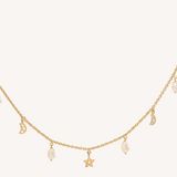 Pearl Choker - Crescent and Stars