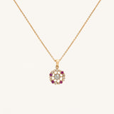 Pink Sapphire Pendant (Yellow Gold)