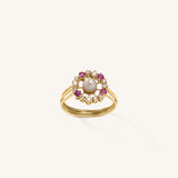 Pink Sapphire Ring (Yellow Gold)