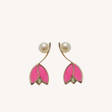 Pink Tulip Earrings