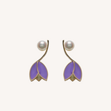 Purple Tulip Earrings