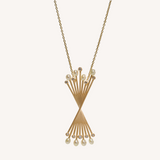 Rotating Matchsticks Pendant Yellow Gold