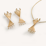 Rotating Matchsticks Pendant Yellow Gold