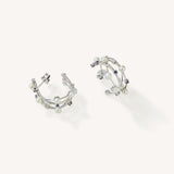 Small Matches Earrings (White Gold)