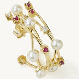 أقراط أعواد الثقاب - مُصغر من الذهب الأصفر