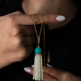Turquoise Tassel Pendant