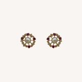 Pink Sapphire Earrings (Yellow Gold)